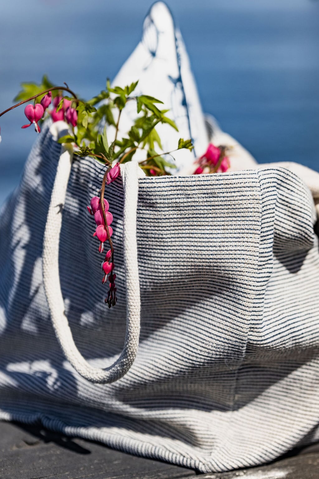 Beach Bag Ester Blue/White