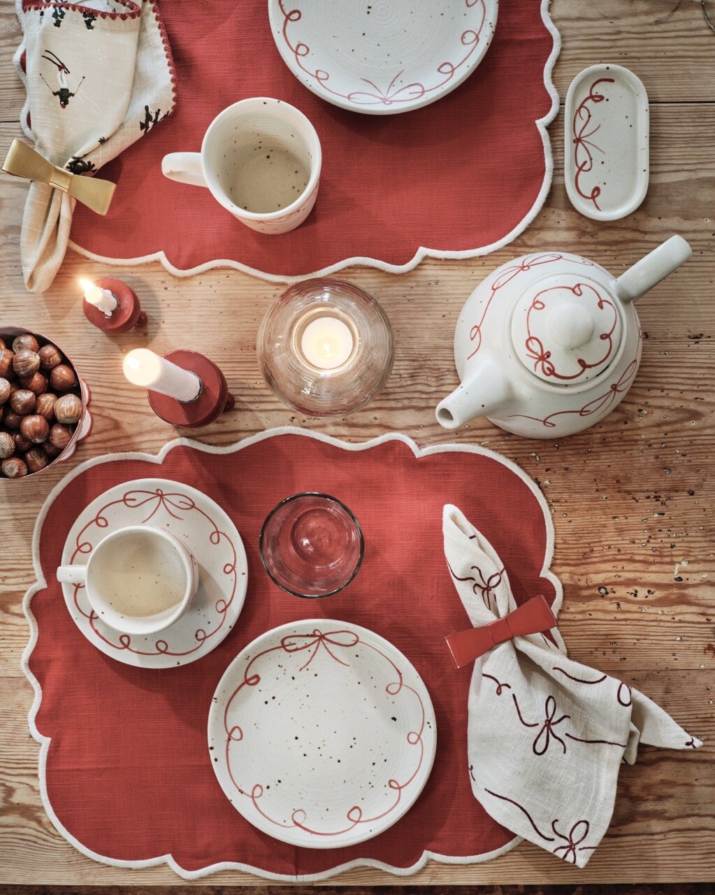 Napkin Ring Bow Red