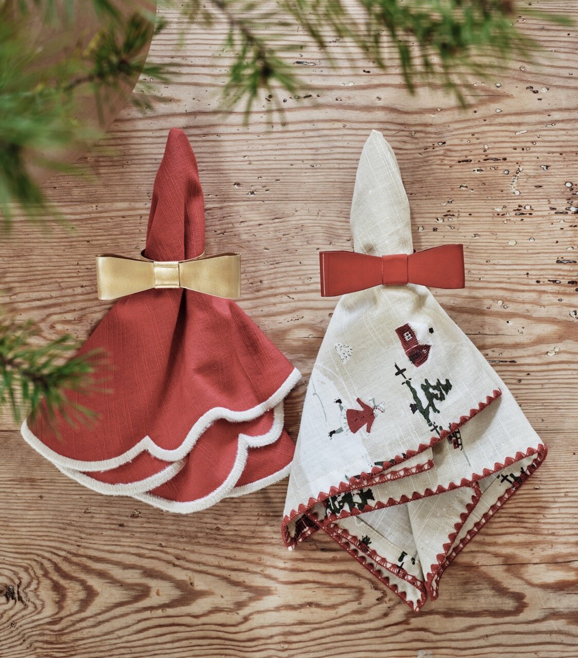 Napkin Ring Bow Red