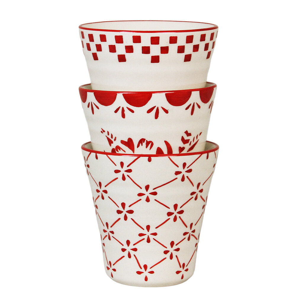 Latte Mug Marion Clover Red