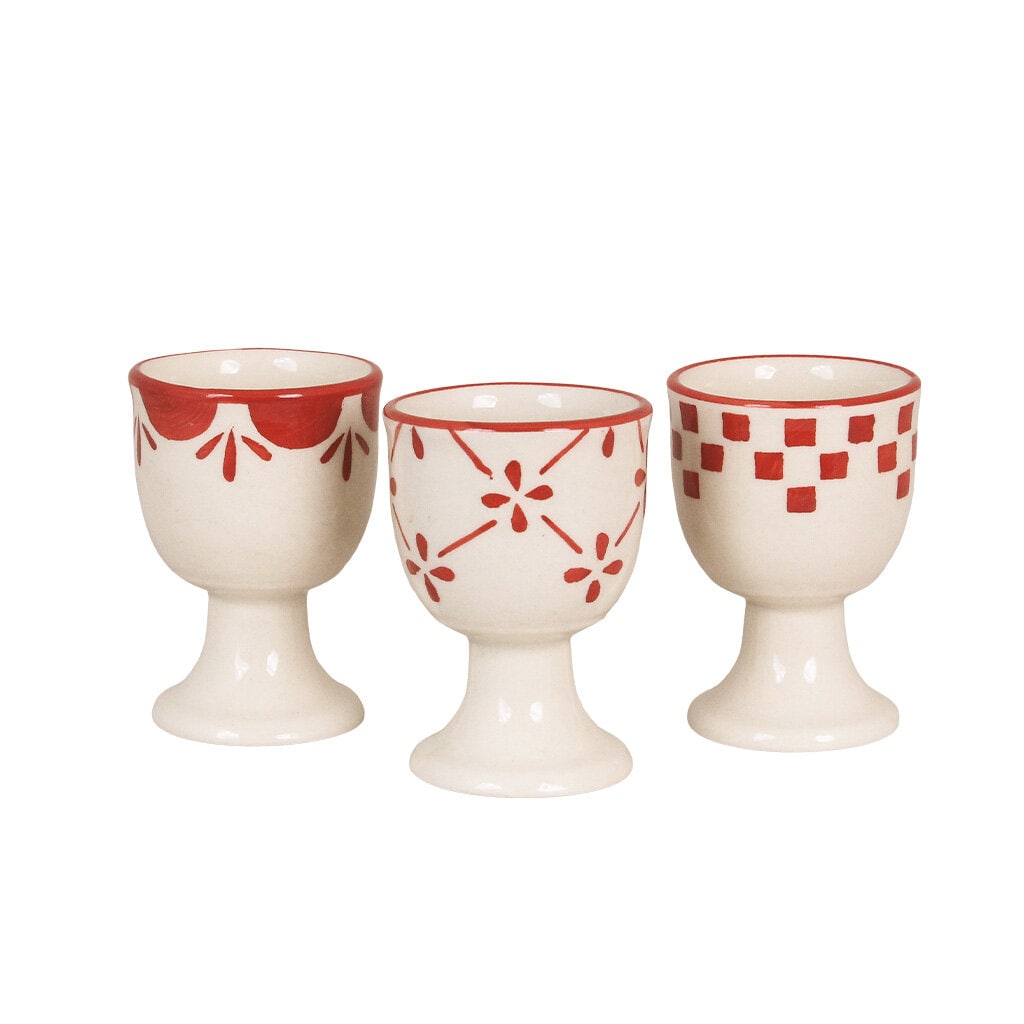 Egg Cup Marion Flower Red