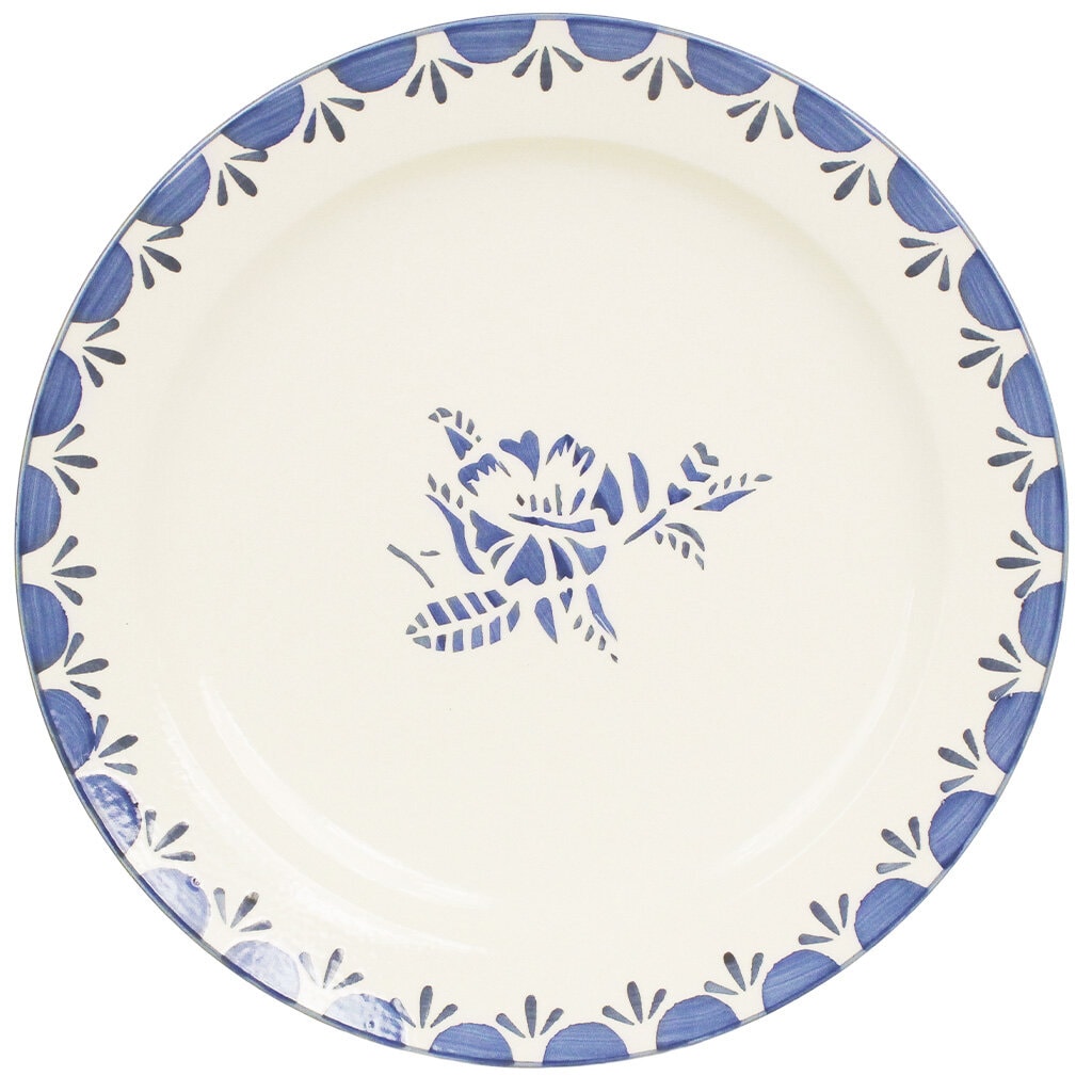 Plate Marion Flower Blue