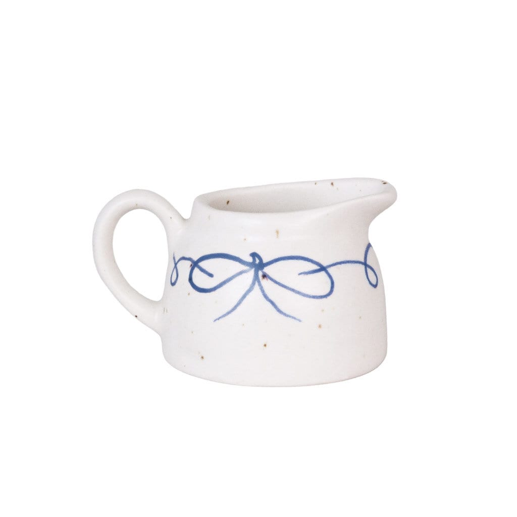 Milk Jug Viola Bow Blue