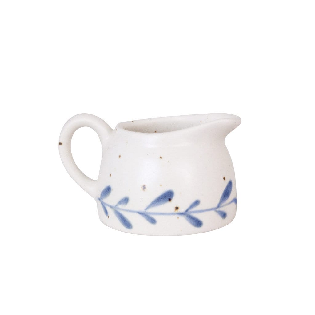 Milk Jug Viola Leaf Blue