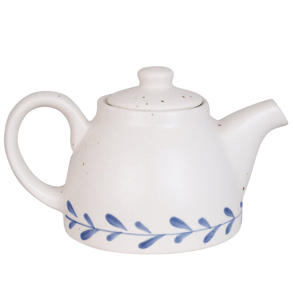 Tea Pot Viola Leaf Blue