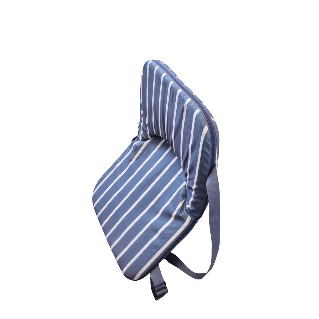 Folding Chair/Mat August Stripe Blue/White