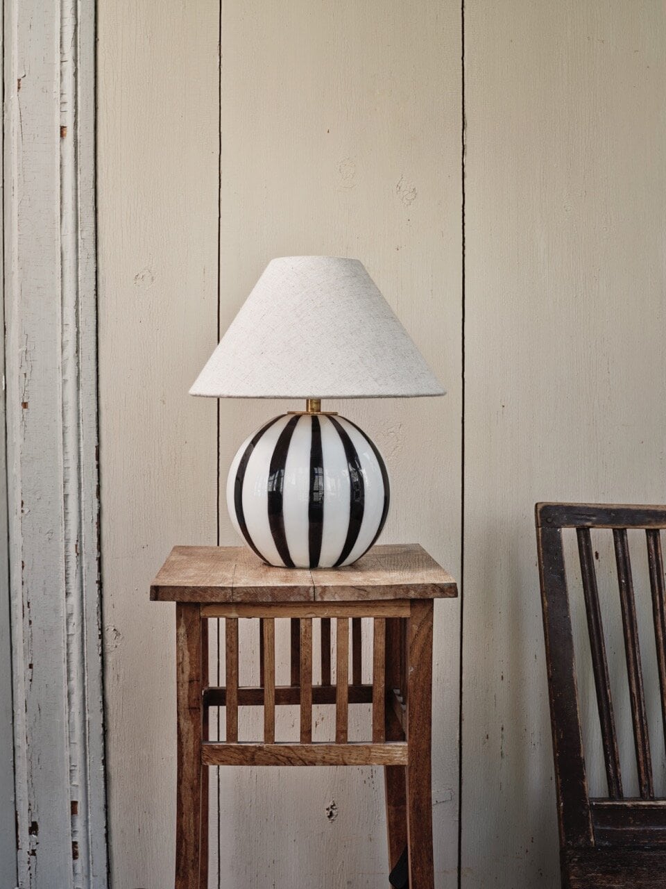 Table Lamp Alba Opal Black/White Small