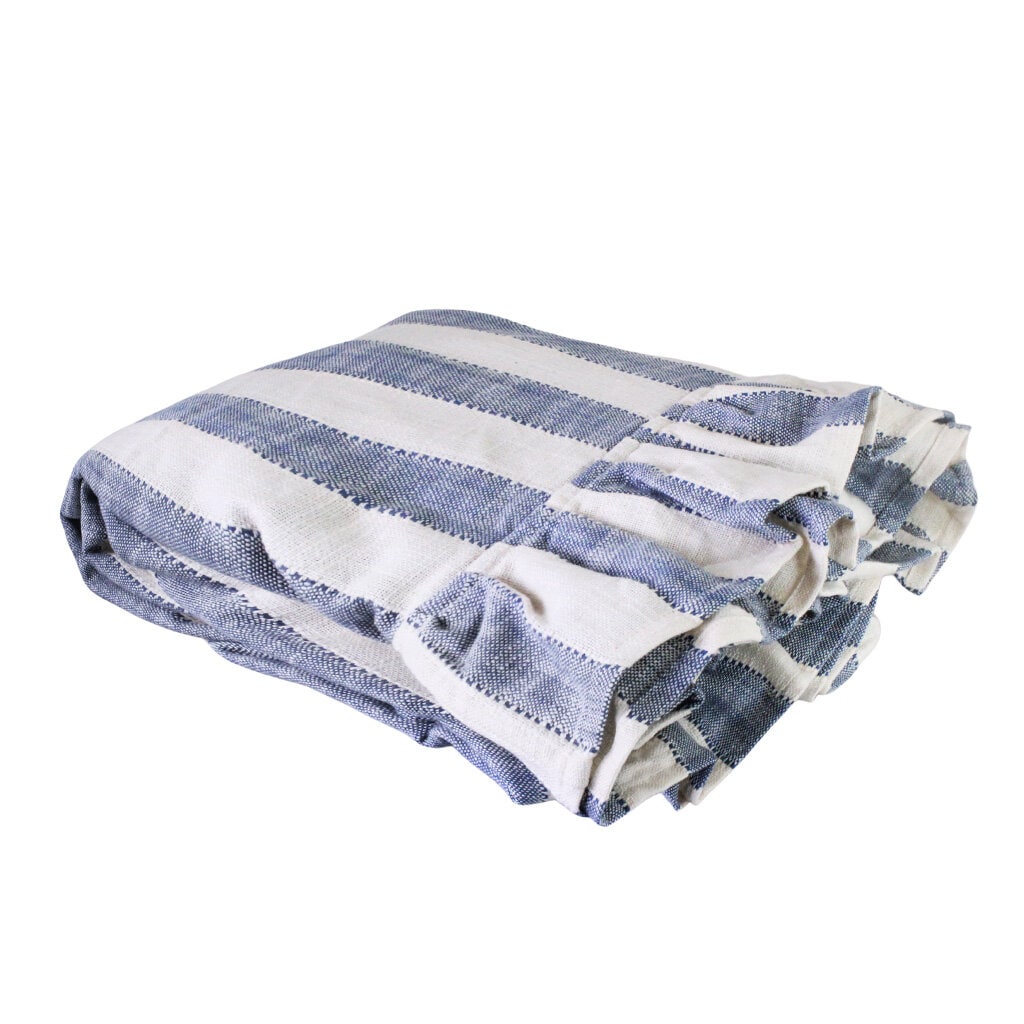 Table Cloth Ida Stripe Blue/White