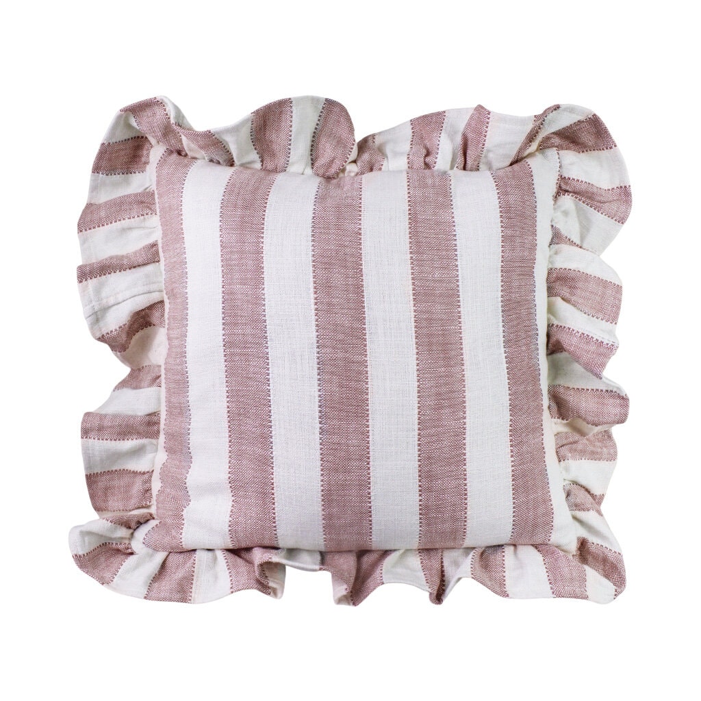 Cushion Cover Ida Stripe Pink/White