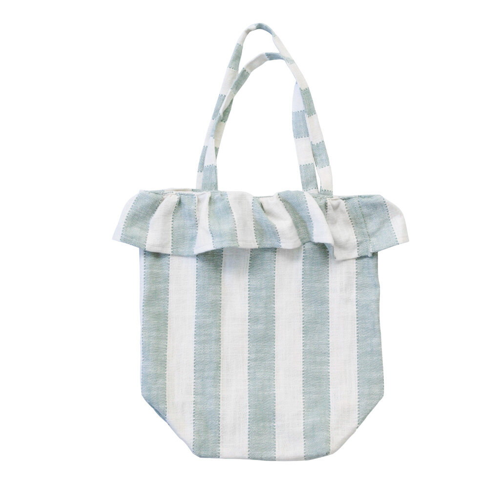 Tote Bag Ida Stripe Green/White