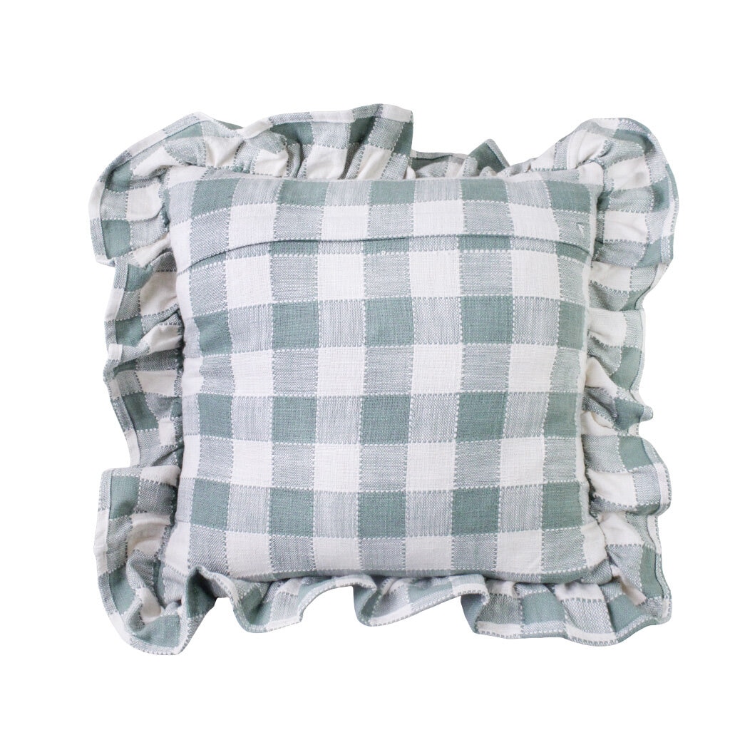 Cushion Cover Ida Check Green/White