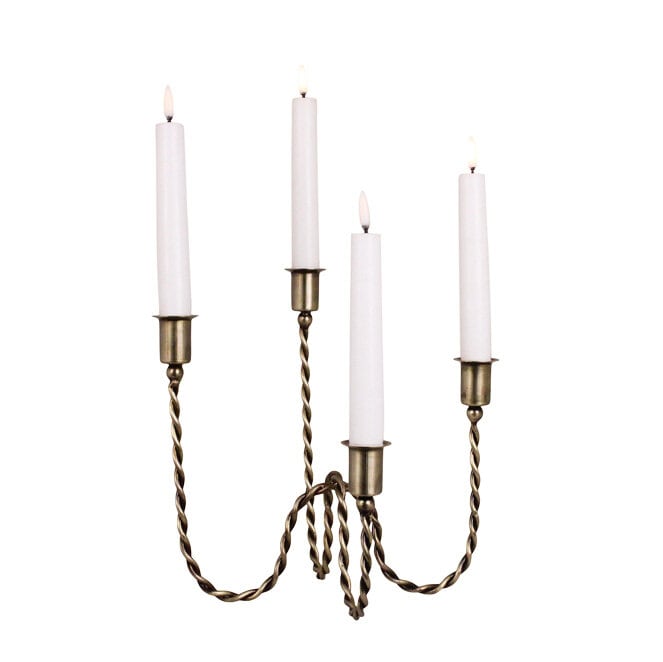 Candle Holder Estelle 4-armed Antique Brass