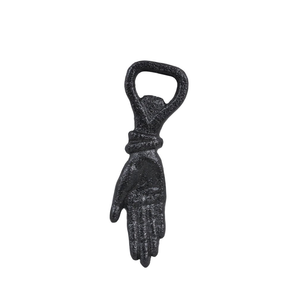 Bottle Opener Hand Cast Iron Black