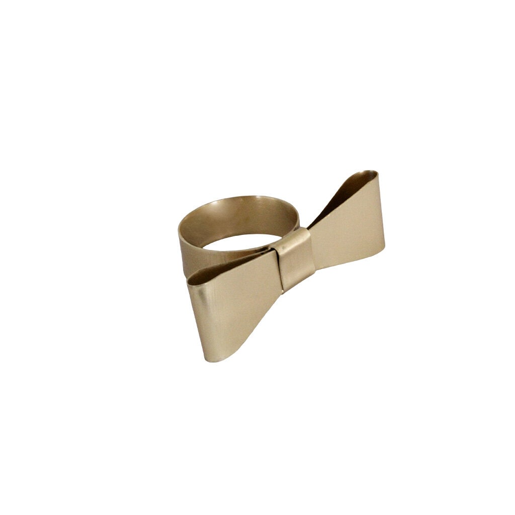 Napkin Ring Bow Brass