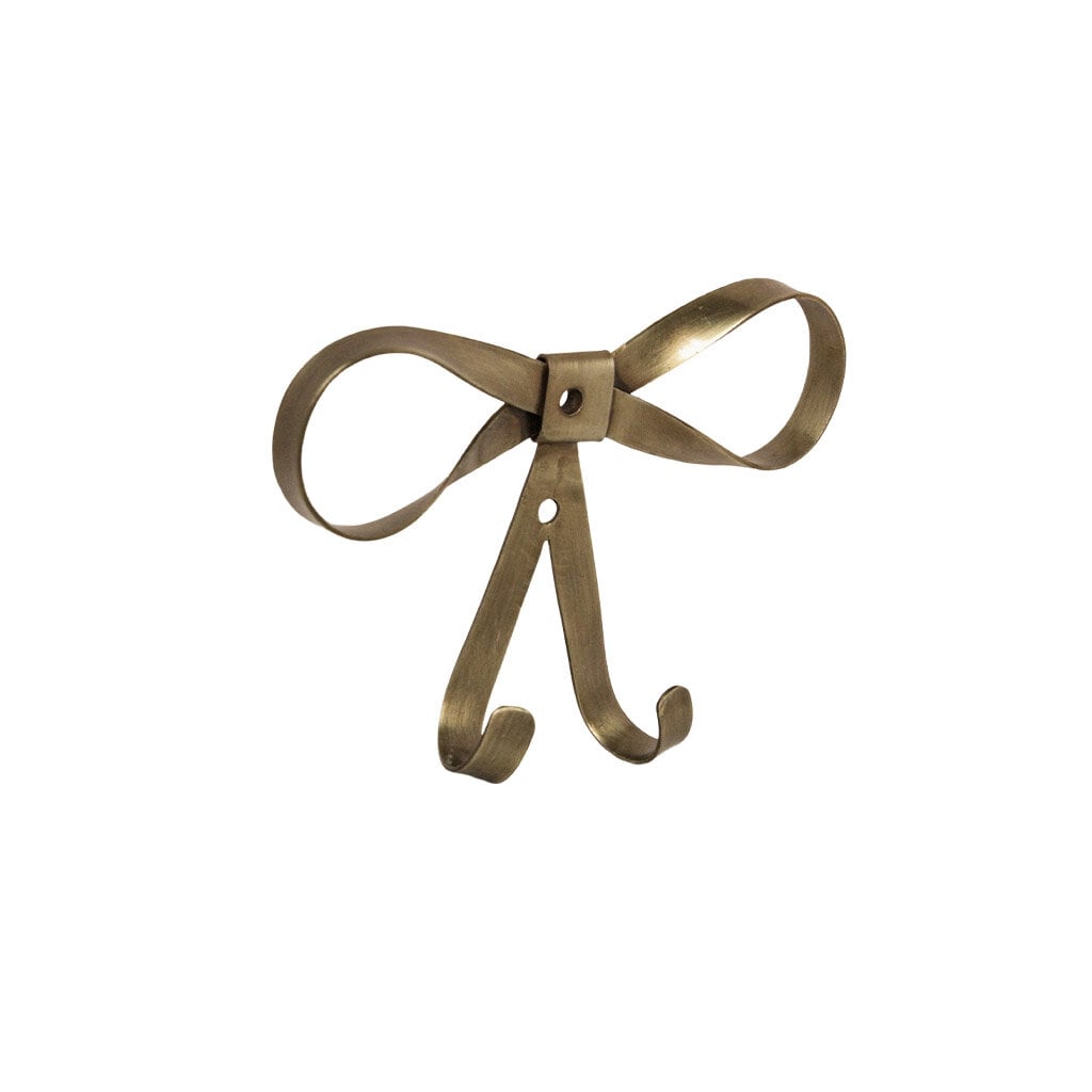 Wall Hook Bow Antique Brass