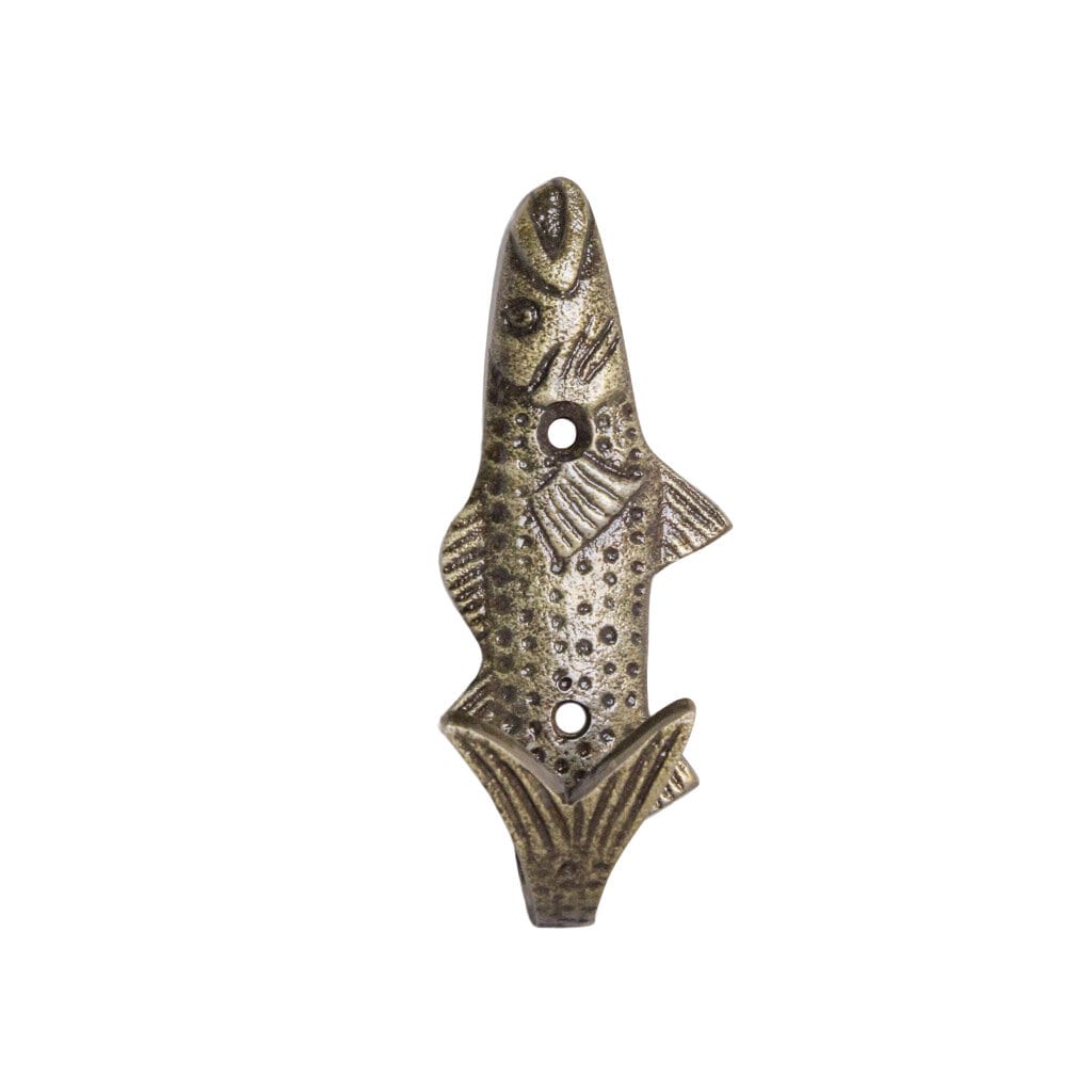 Wall Hook Fish Antique Brass