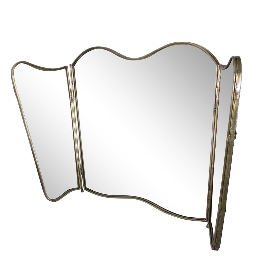 Tri-fold Mirror Jonna Antique Brass