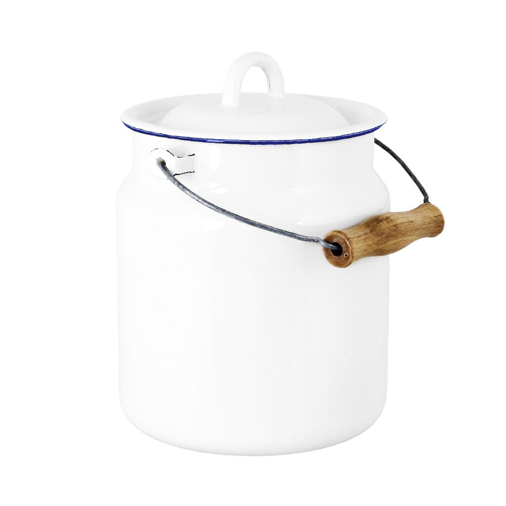 Milk Can Emil´s Enamel White/Blue