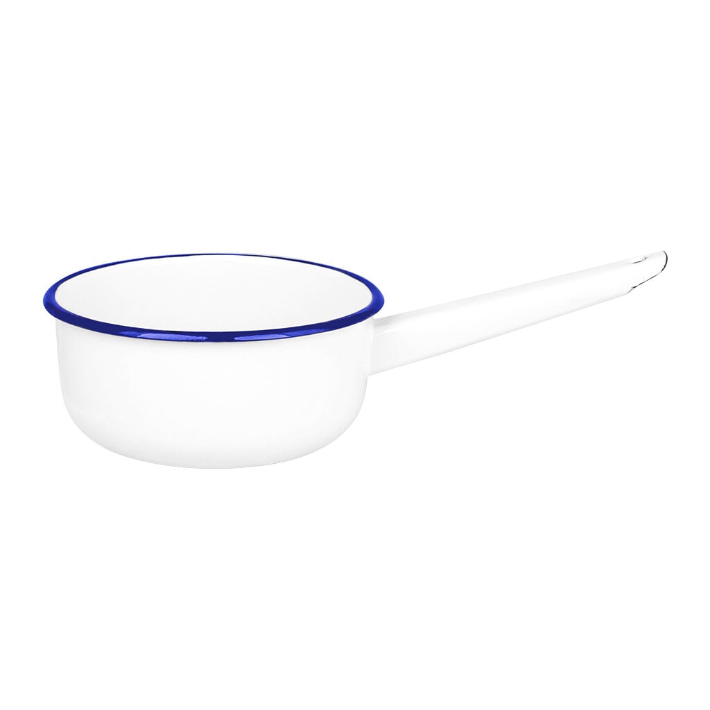 Saucepan w. Handle Emil´s Enamel White/Blue