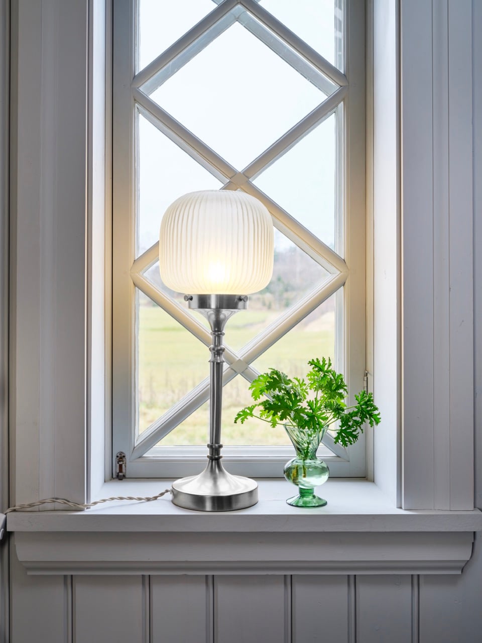 Table Lamp Eli Nickel/Frost Small