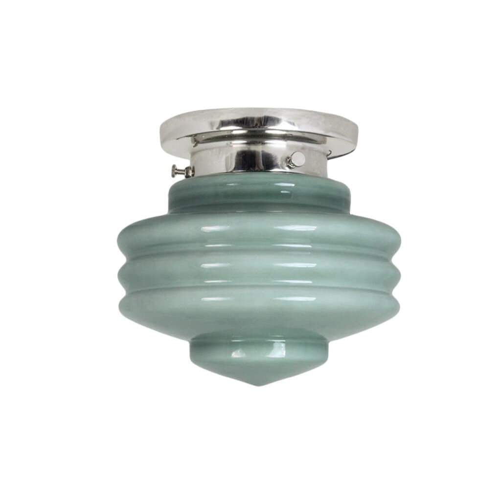 Bathroom Ceiling Lamp Valter Nickel/Opal Green