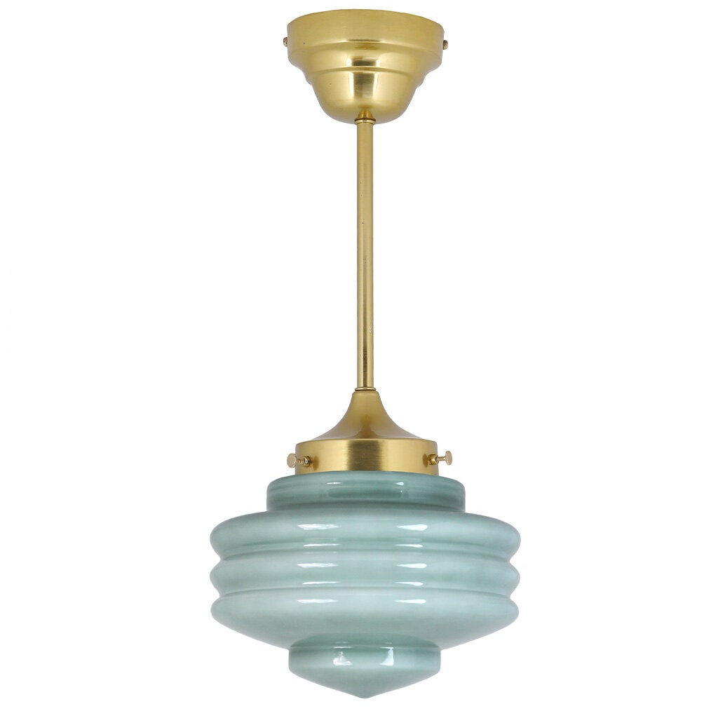 Pendant Lamp Valter Brass/Opal Green