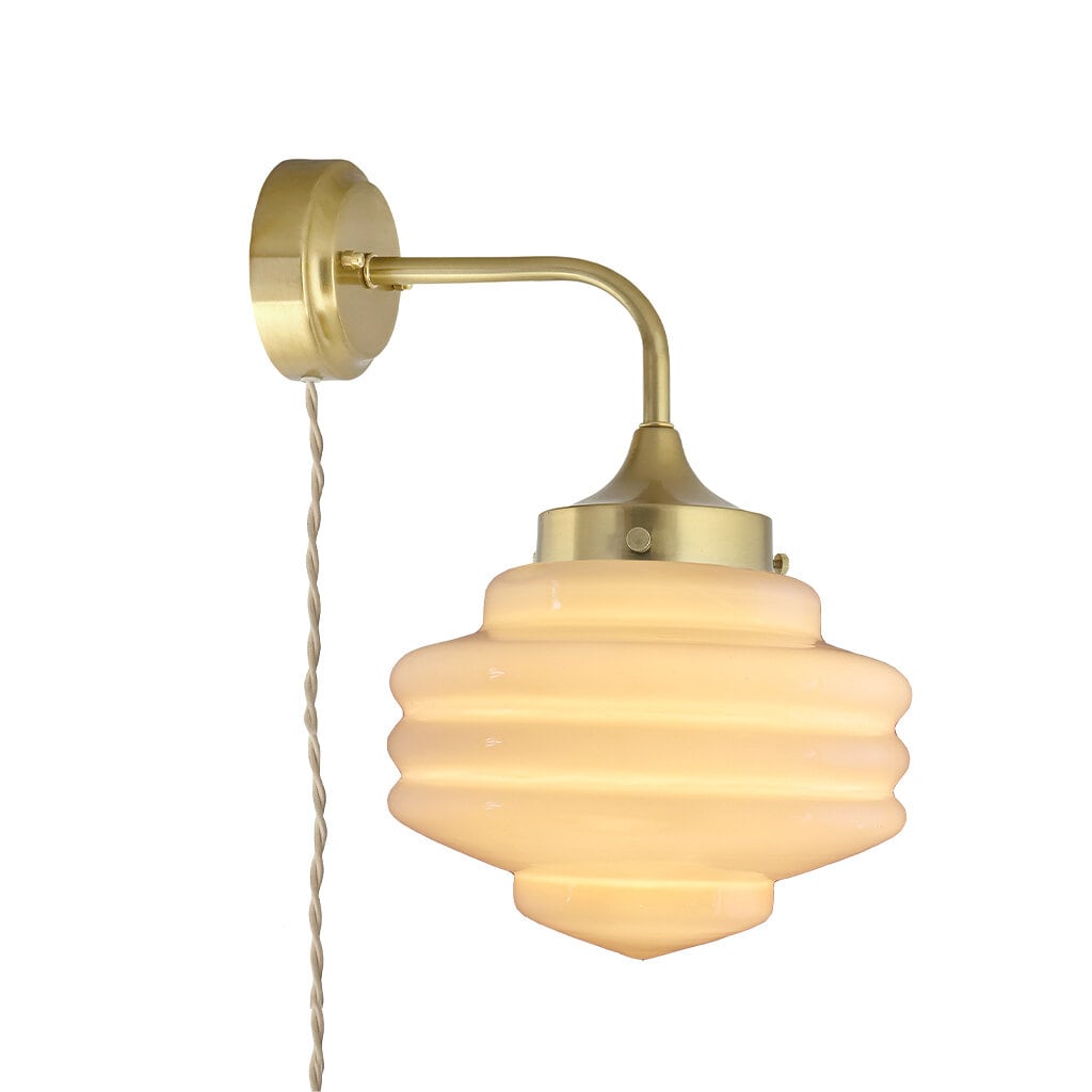 Vägglampa Valter Mässing/Opal Beige