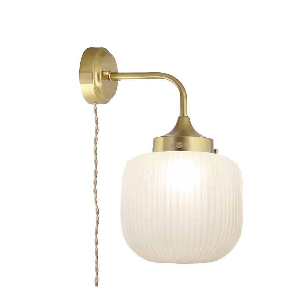 Wall Lamp Eli Brass/Frost Small