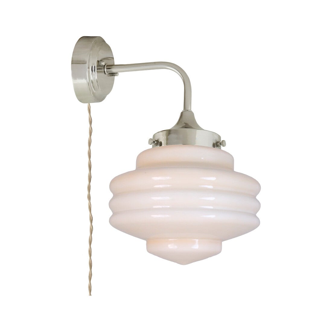 Vägglampa Valter Nickel/Opal Beige