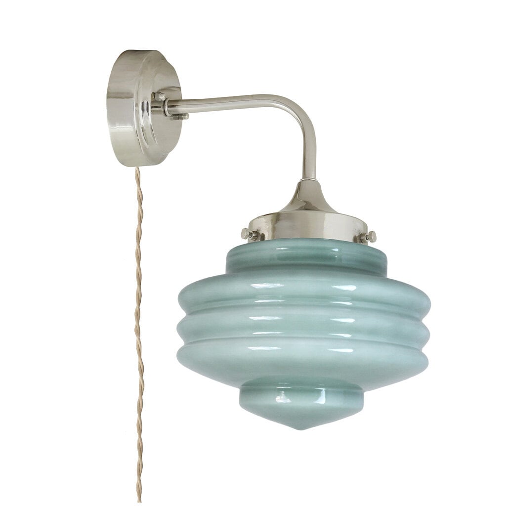 Wall Lamp Valter Nickel/Opal Green