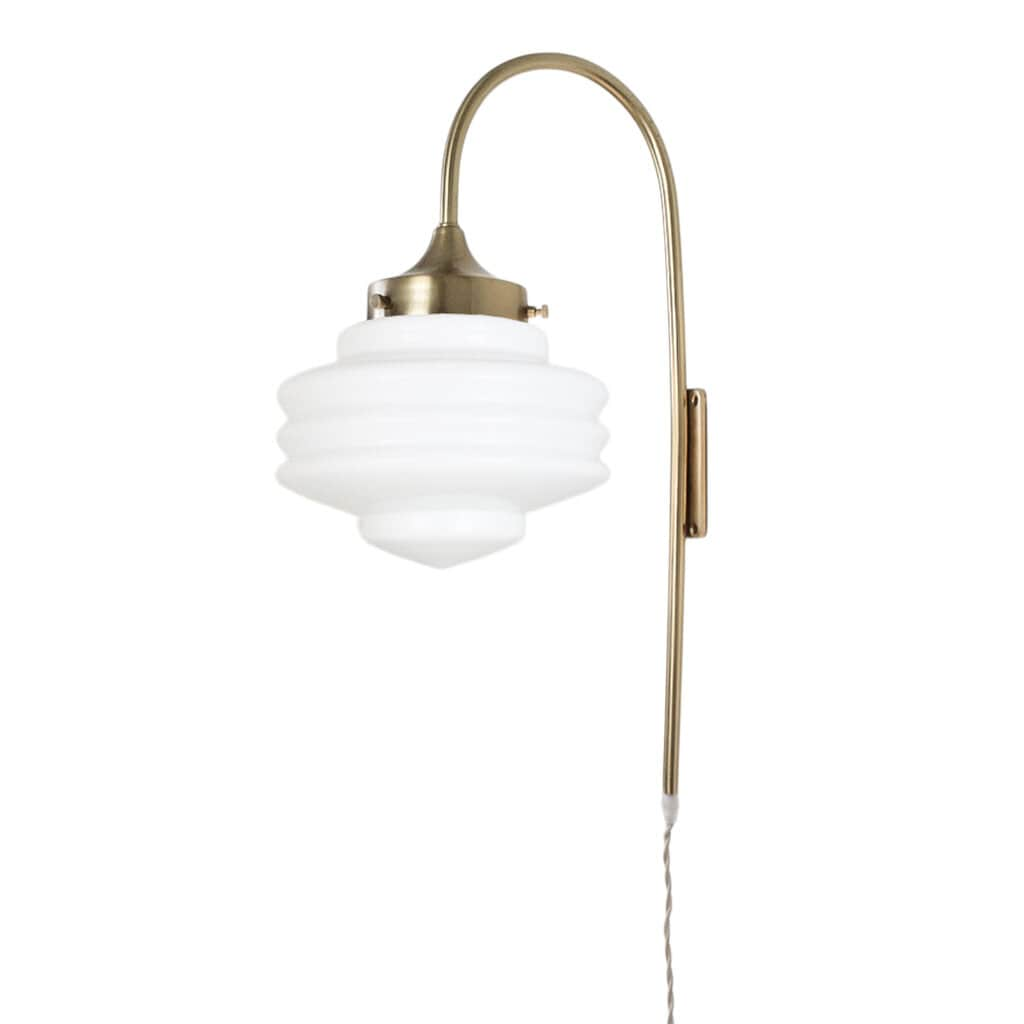 Wall Lamp Rounded Valter Brass/Opal White