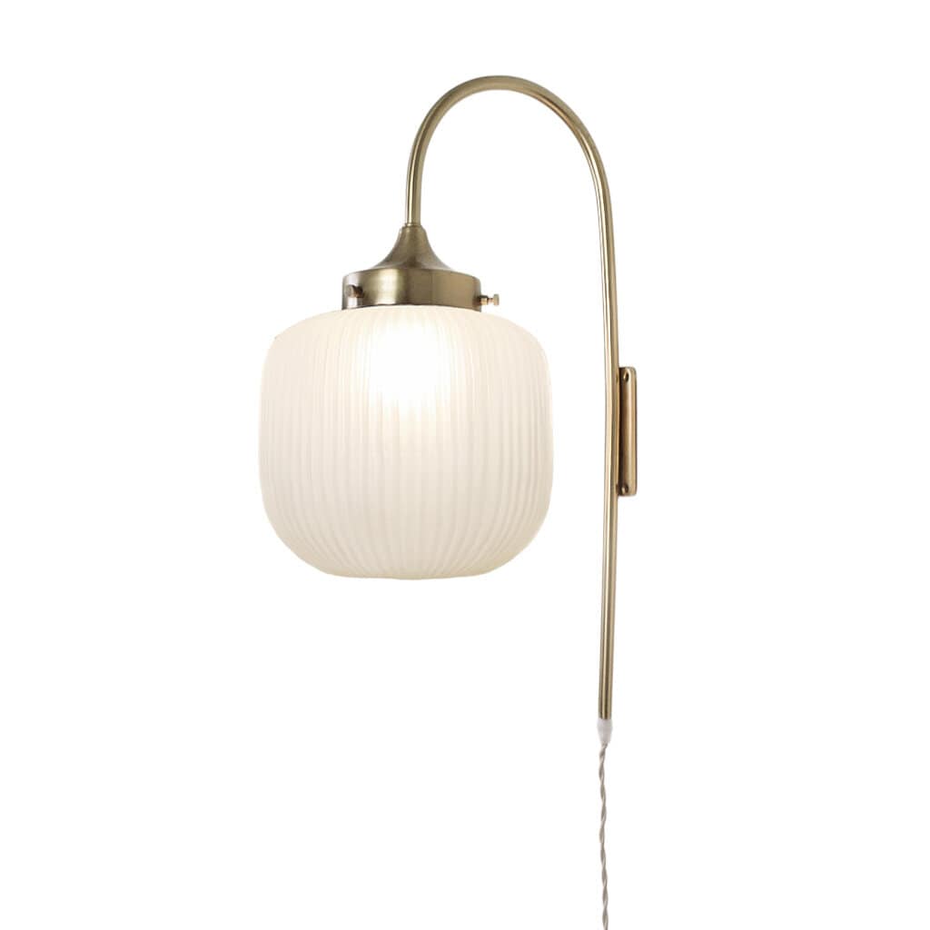 Wall Lamp Rounded Eli Brass/Frost Small