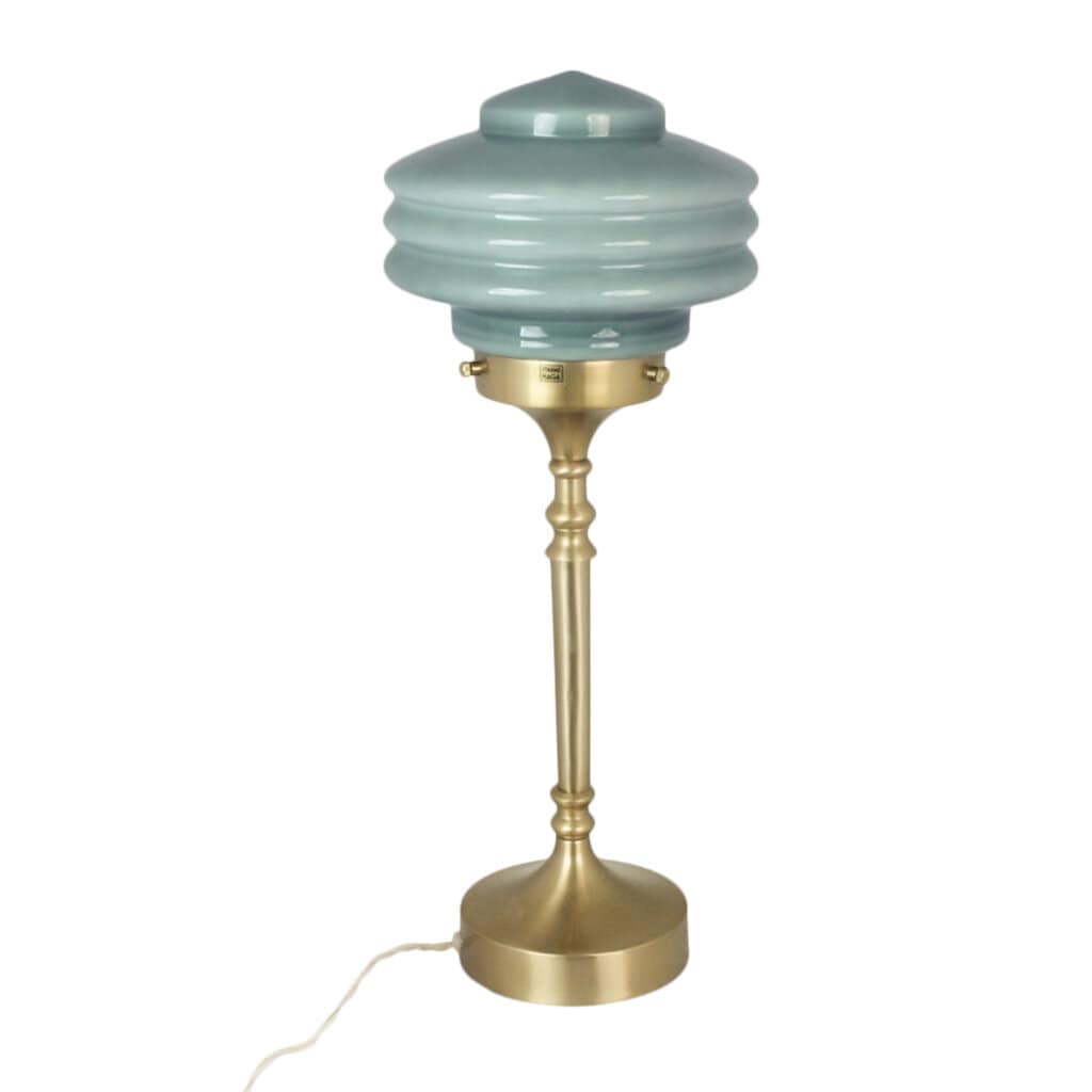 Table Lamp Valter Brass/Opal Green