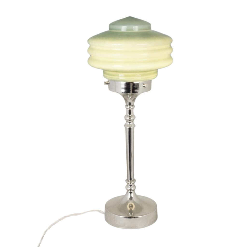 Table Lamp Valter Nickel/Opal Green