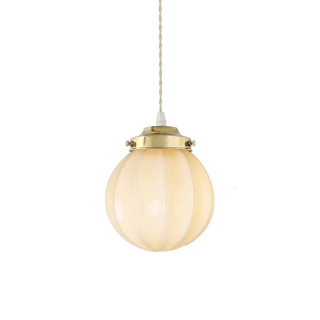 Taklampa Marit Mässing/Opal Beige Liten