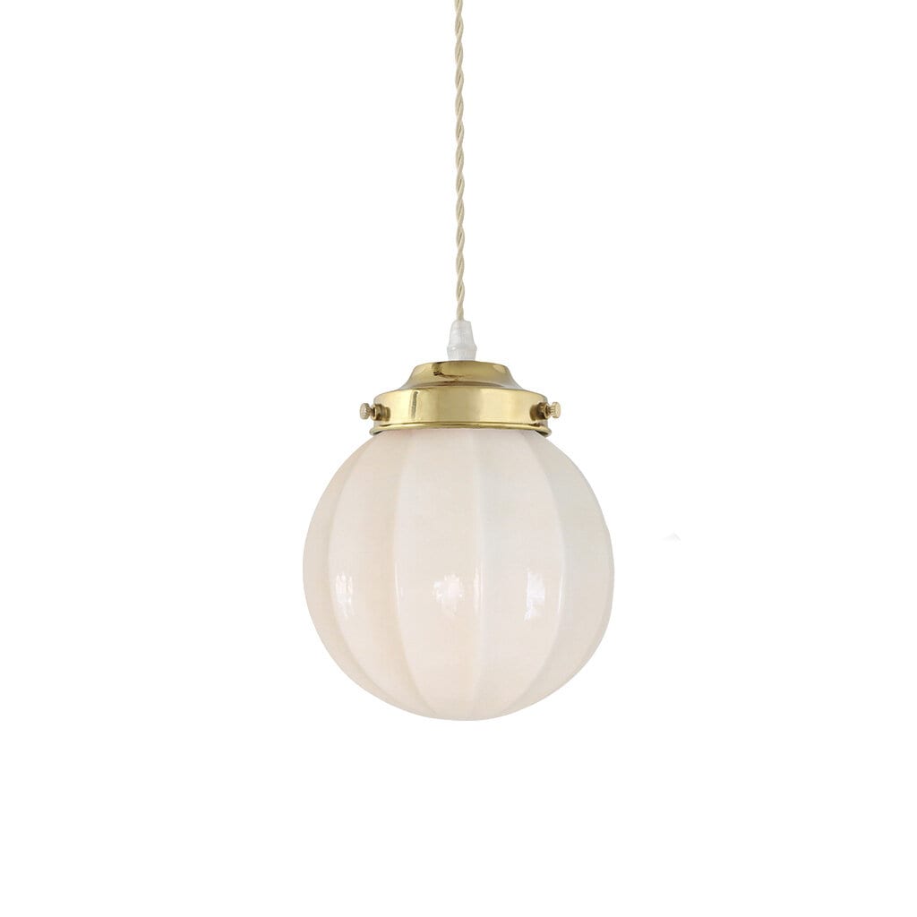 Ceiling Lamp Marit Brass/Opal Beige Small