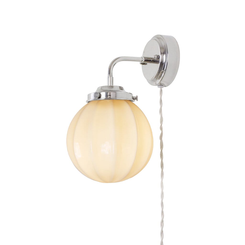 Vägglampa Marit Nickel/Opal Beige Liten