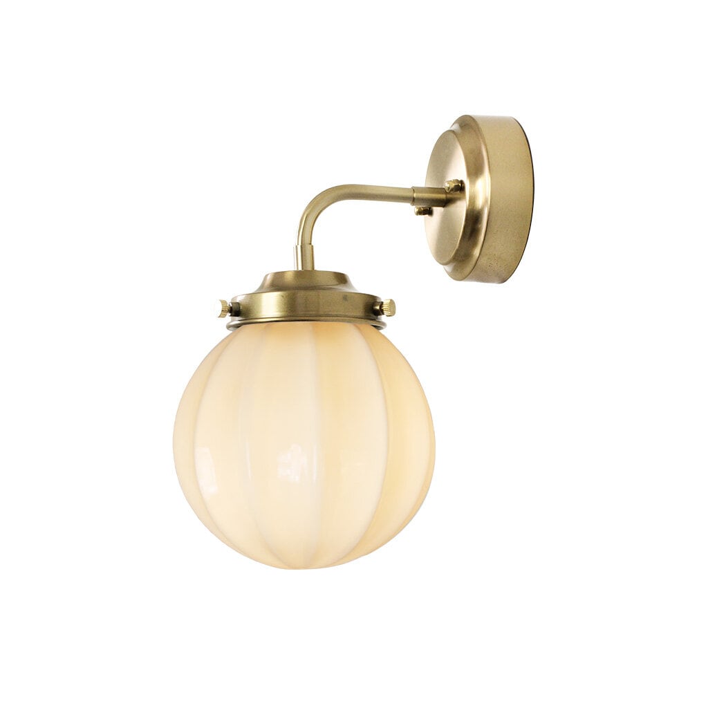 Badrumslampa Vägg Marit Mässing/Opal Beige Liten