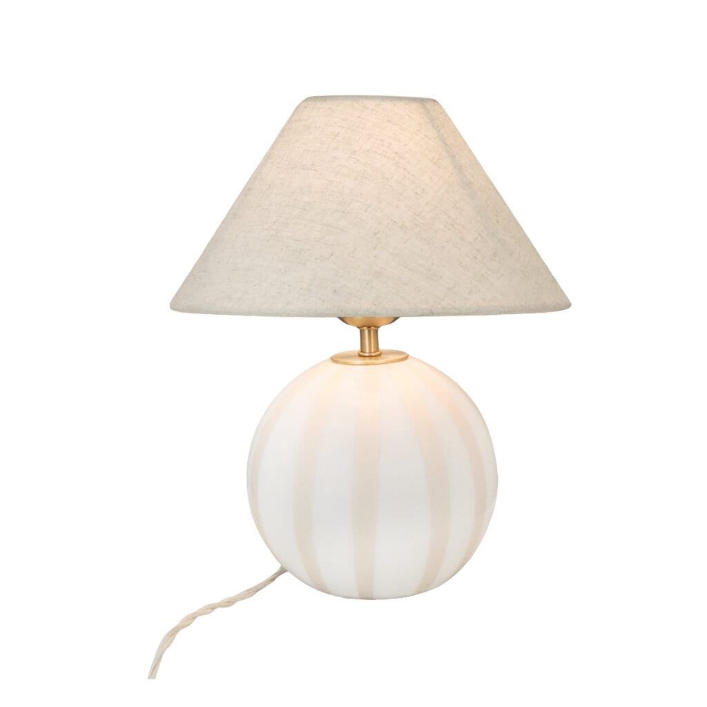 Table Lamp Alba Opal Beige/White Small