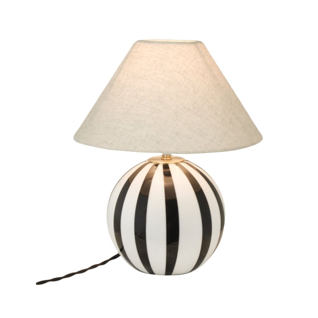 Table Lamp Alba Opal Black/White Small