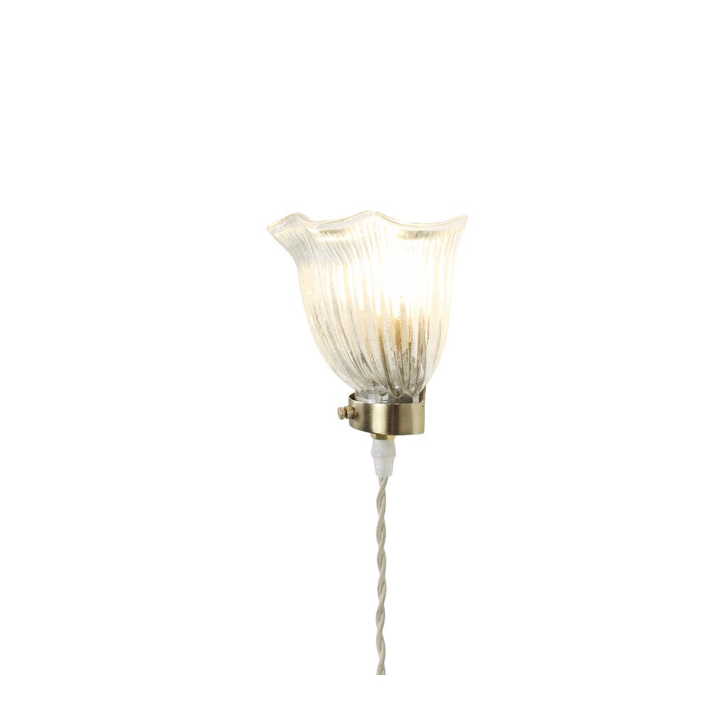 Wall Lamp Greta Wavy Clear/Brass