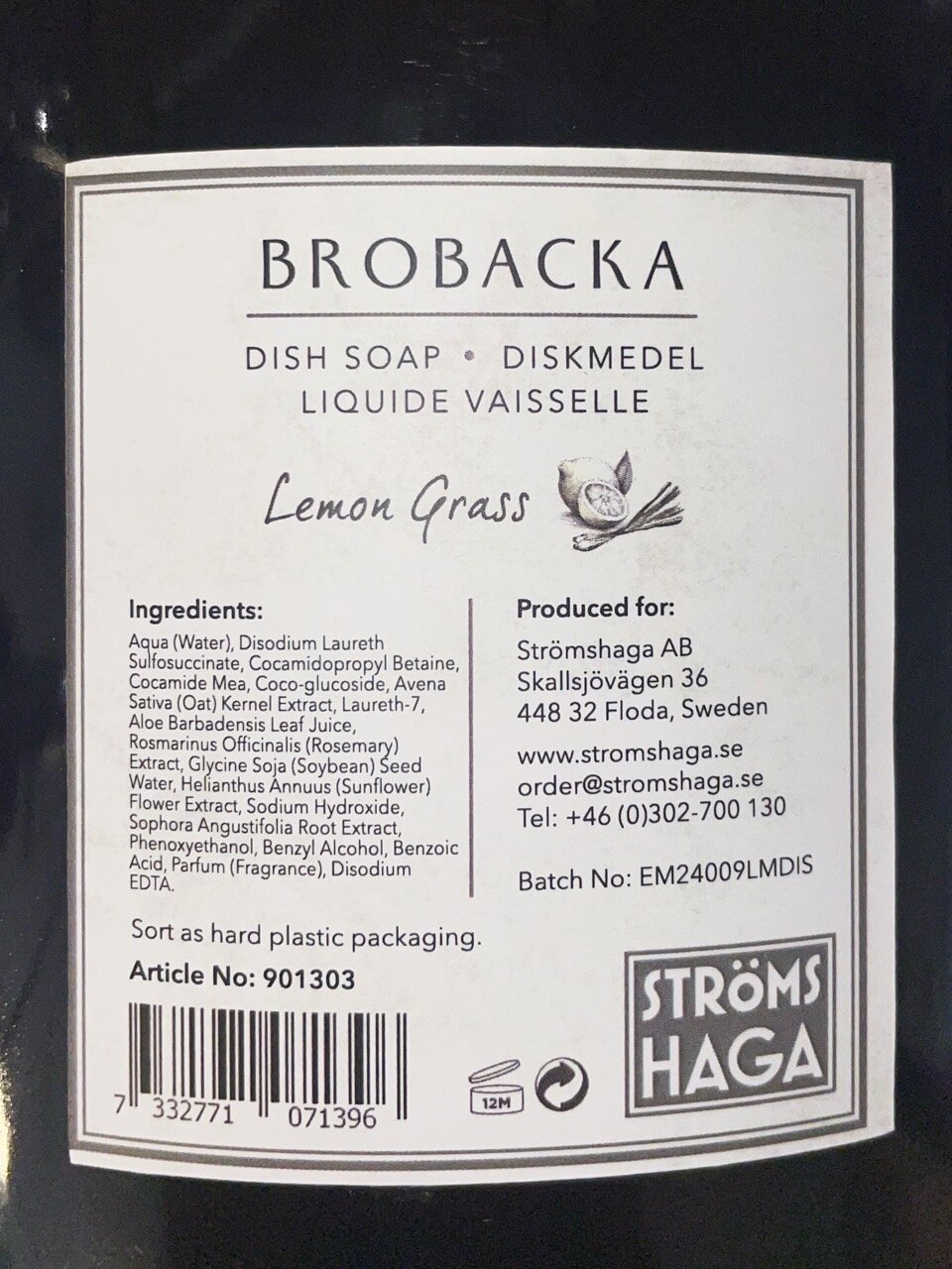 Dish Soap Brobacka Lemongrass