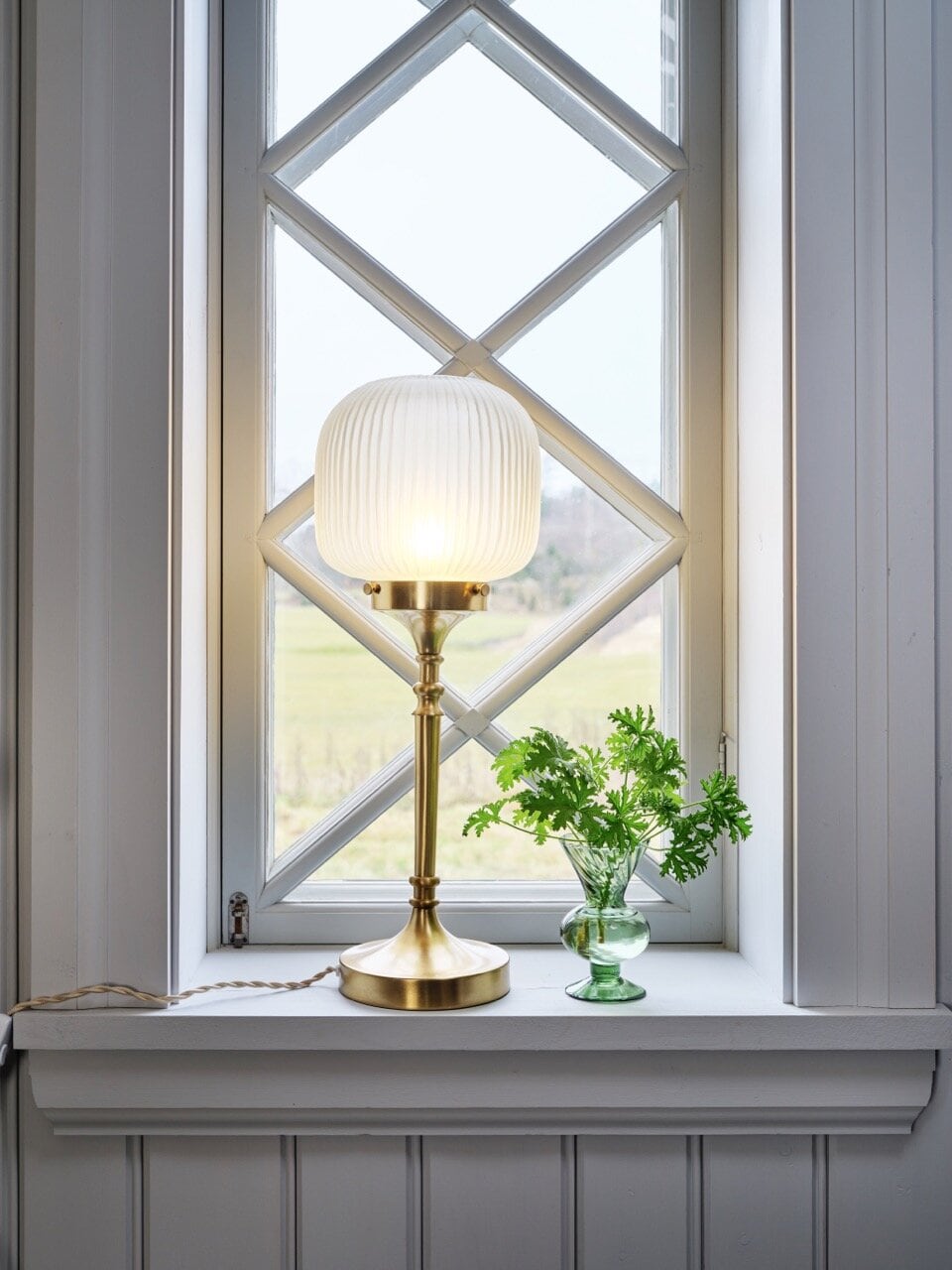 Table Lamp Eli Brass/Frost Small